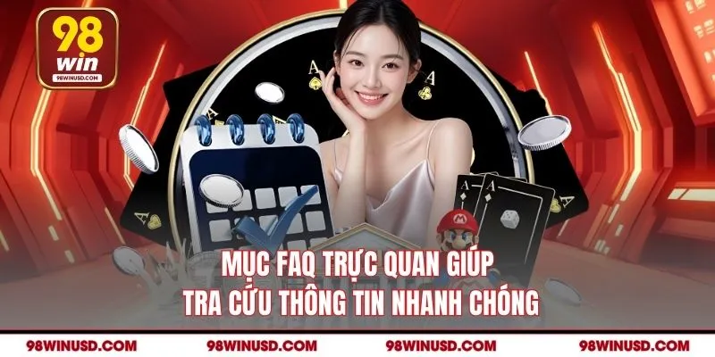 Mục FAQ trực quan giúp tra cứu thông tin nhanh chóng